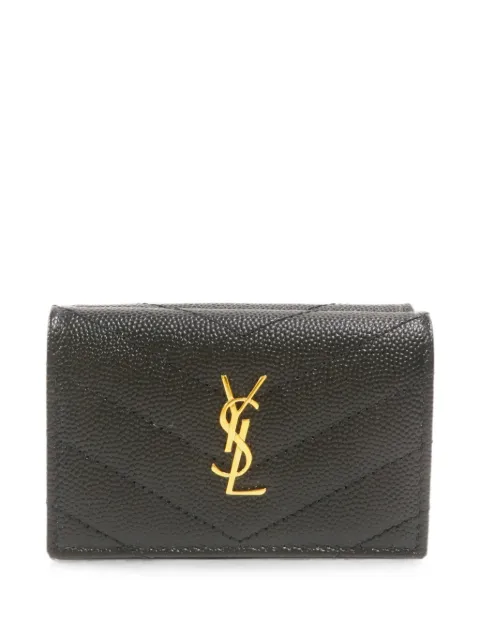 Saint Laurent Pre-Owned Cassandre Matelasse wallet Black 668274BOWA11000