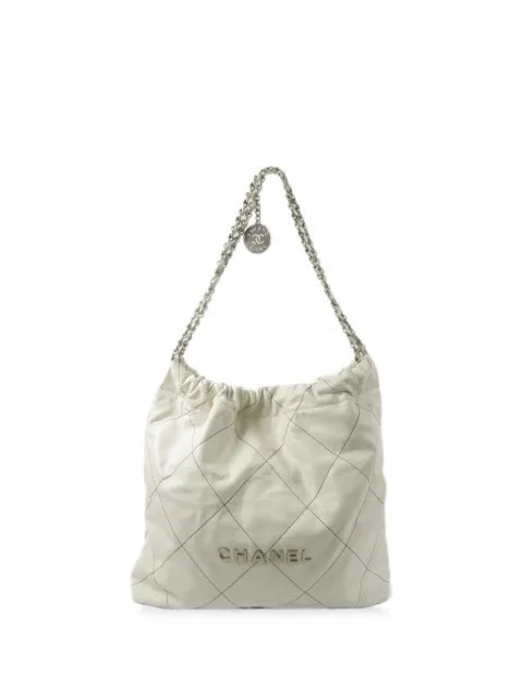 CHANEL Pre-Owned small 22 chain shoulder bag White AS3260