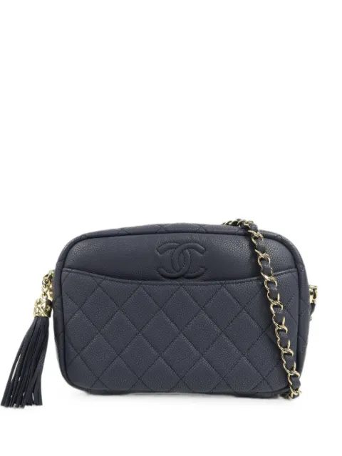 CHANEL Pre-Owned CC quilted crossbody bag Blue A57718