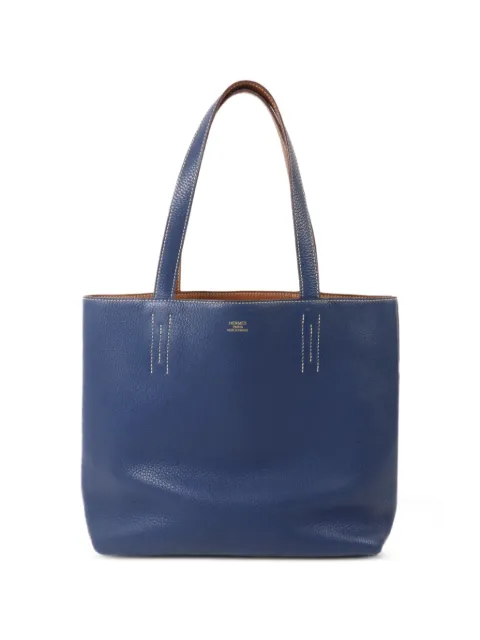 Hermès Pre-Owned 2019 Double Sens 28 leather tote bag Blue DS437