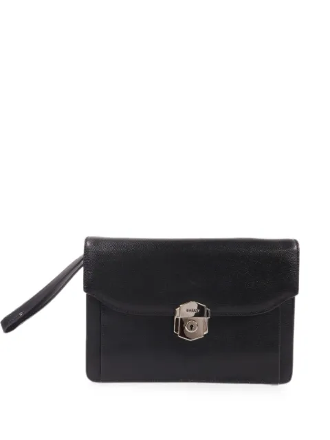 Bally Vintage turn-lock clutch bag Black 485796