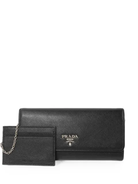 Prada Pre-Owned Saffiano leather wallet Black 1MH132