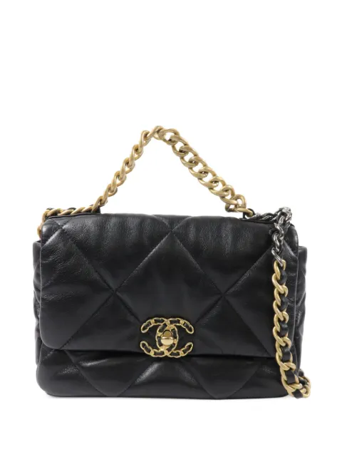 CHANEL Pre-Owned small C19 shoulder bag Black AS1160