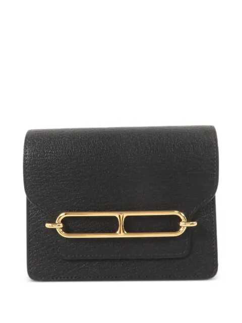 Hermès Pre-Owned Roulis Slim grained wallet Black B89GHW