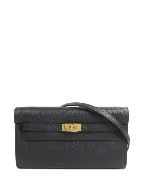 Hermès Pre-Owned Kelly To Go grained clutch bag Black B89GHW