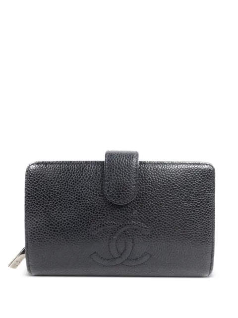 CHANEL Pre-Owned CC logo-detail turn-lock wallet Black 27023992