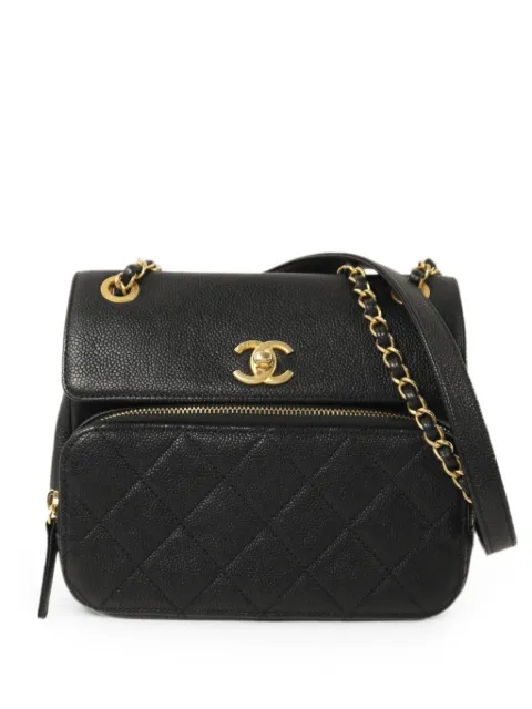 CHANEL Pre-Owned CC logo-plaque chain shoulder bag Black 28450550