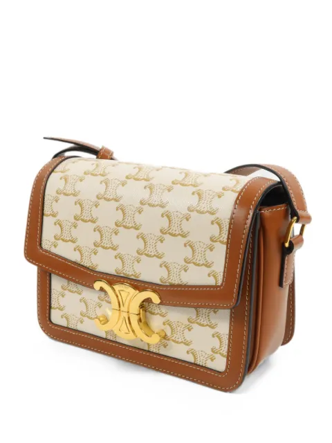 Celine Pre-Owned Teen Classique Triomphe shoulder bag White 188882BZ01BC