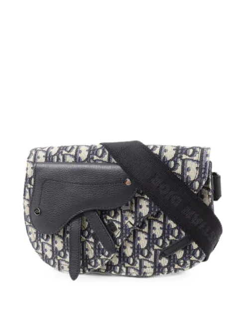 Christian Dior Pre-Owned Saddle Oblique shoulder bag Blue 1ADPO095YKY