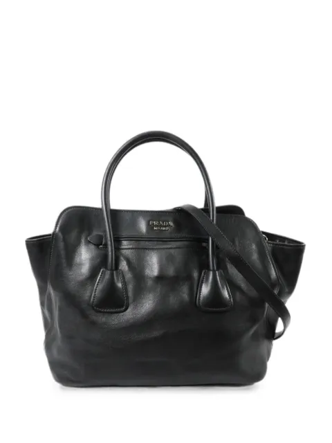 Prada Pre-Owned Militare leather tote bag Black BN2611
