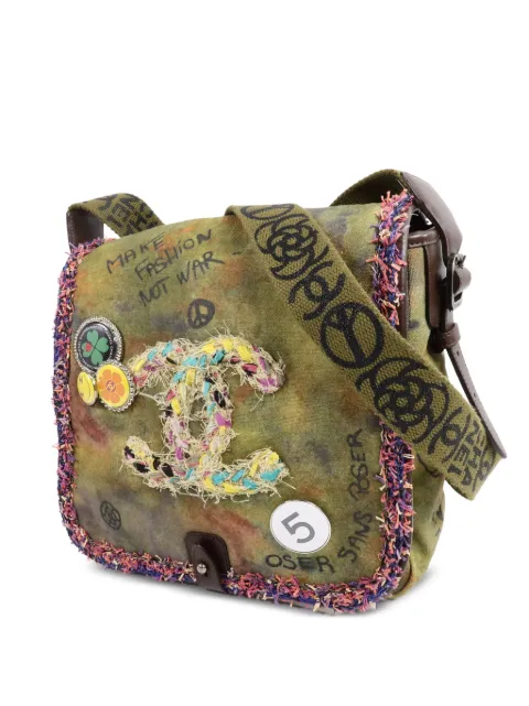 CHANEL Pre-Owned Graffiti On The Pavements CC shoulder bag Green 92789