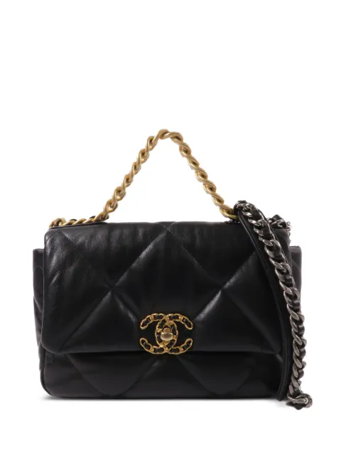 CHANEL Pre-Owned small Chanel 19 CC chain shoulder bag Black 30547284
