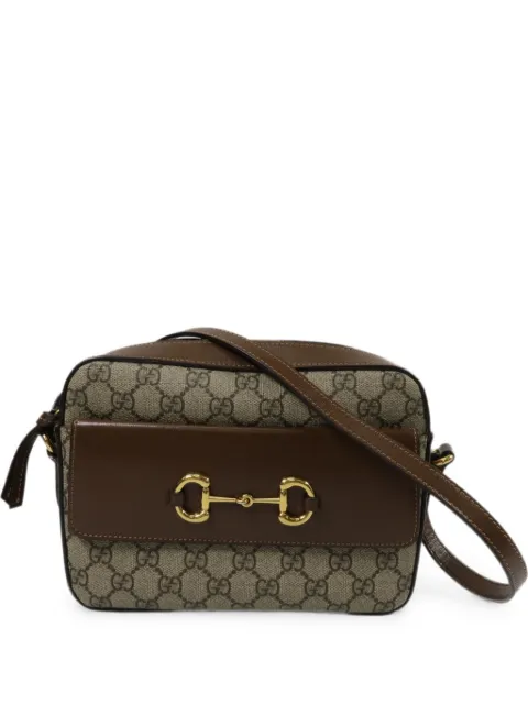 Gucci Pre-Owned small Horsebit 1955 GG Supreme shoulder bag Brown 645454