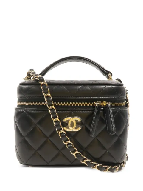 CHANEL Pre-Owned CC vanity case wash bag Black AS3171