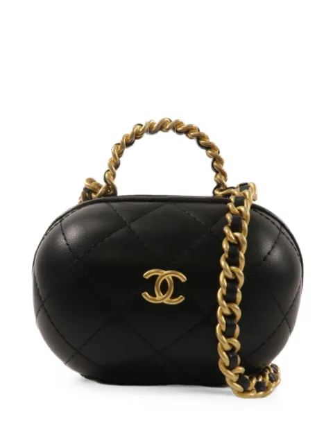 CHANEL Pre-Owned CHANEL CC GHW Bubble Vanity Case 2Way Shoulder Bag AS3066 Lambskin calf leather Black Black AS3066