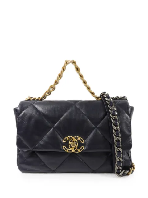CHANEL Pre-Owned Chanel 19 chain shoulder bag Black AS1161
