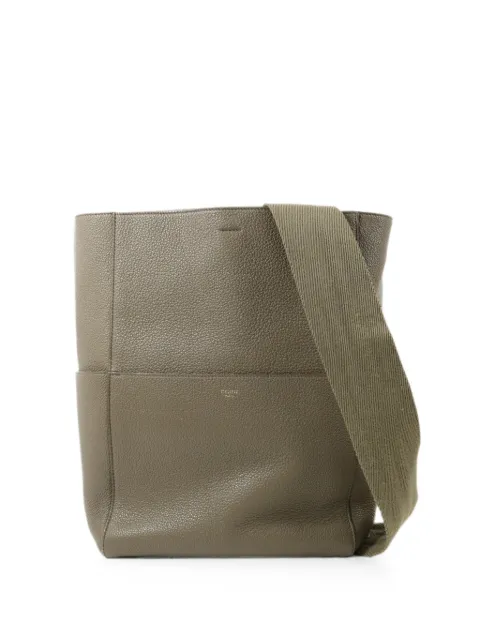 Celine Pre-Owned large Sangle bucket bag Grey SAN3199