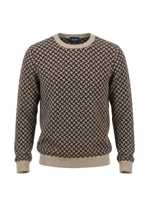 Drumohr Razor Blade crew-neck sweater Brown D2K103