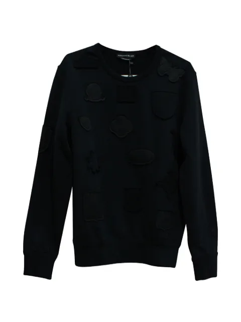 Alexander McQueen Pre-Owned badge-motif sweater Black MRPPUGBCL119709M