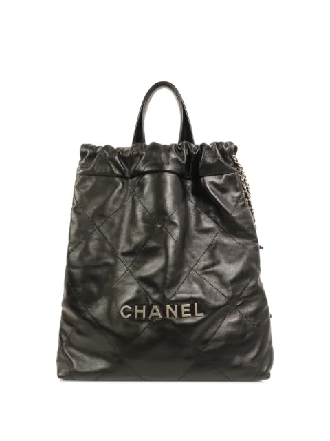 CHANEL Pre-Owned Chanel 22 quilted backpack Black AS3859