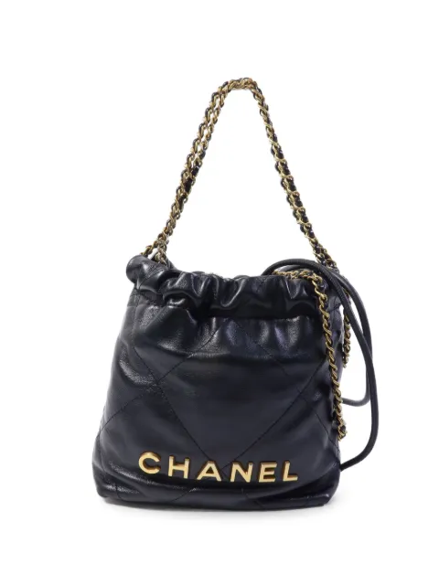 CHANEL Pre-Owned mini Chanel 22 two-way handbag Black H4E62LJG