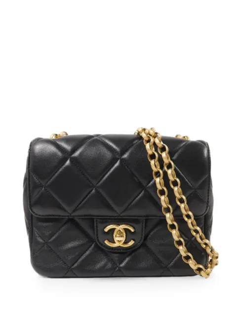 CHANEL Pre-Owned flap turn-lock shoulder bag Black L83T856A