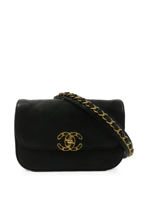 CHANEL Pre-Owned 19 Flap turn-lock belt bag Black AS0973