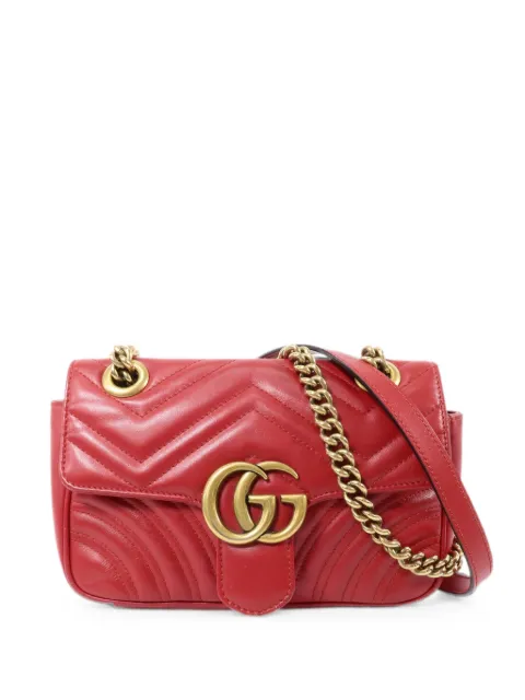 Gucci Pre-Owned small GG Marmont shoulder bag Red 446744