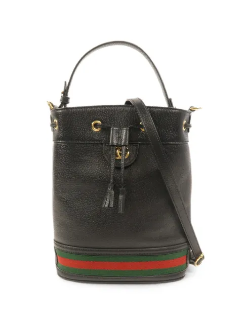 Gucci Pre-Owned Ophidia Web bucket bag Black 719884