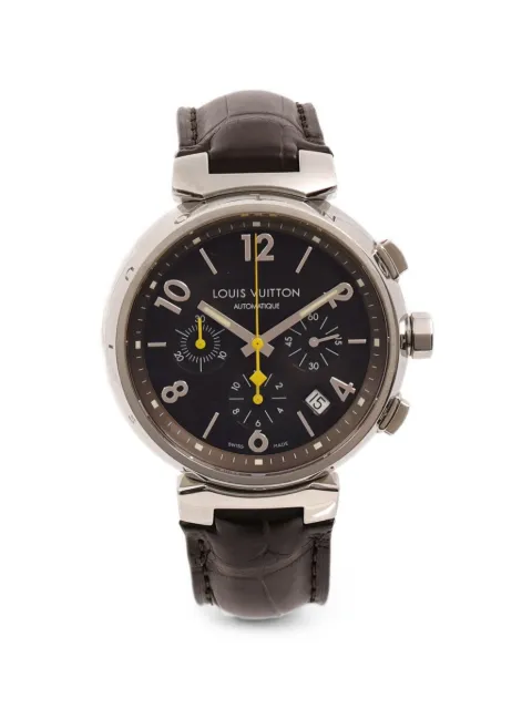 Louis Vuitton Pre-Owned Tambour Chronograph watch Black Q1121
