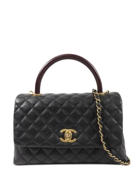 CHANEL Pre-Owned medium Coco Handle quilted tote bag Black A92991