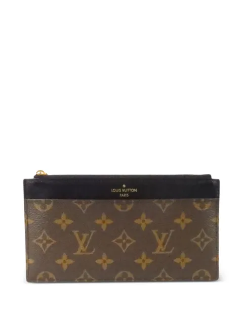 Louis Vuitton Pre-Owned Monogram canvas logo-print clutch bag Brown M80348