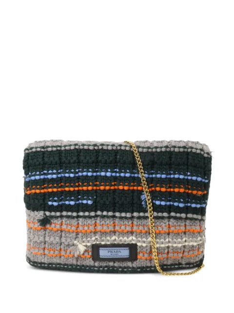 Prada Pre-Owned chain-link crossbody bag Black 1BF061