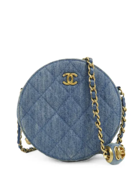 CHANEL Pre-Owned CC diamond-quilted shoulder bag Blue 31949103