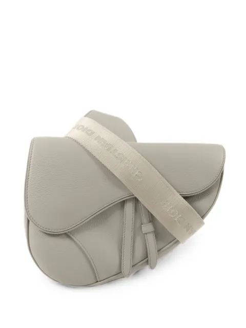 Christian Dior Pre-Owned Saddle leather cross body bag Grey 1ADP0893YKK