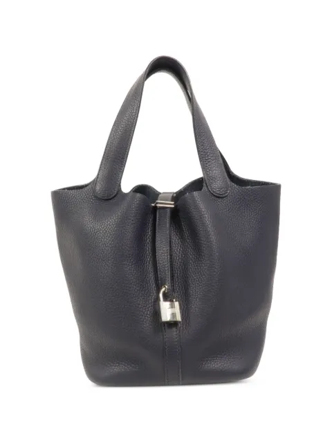 Hermès Pre-Owned MM Picotin Lock tote bag Blue Z2ZPHW