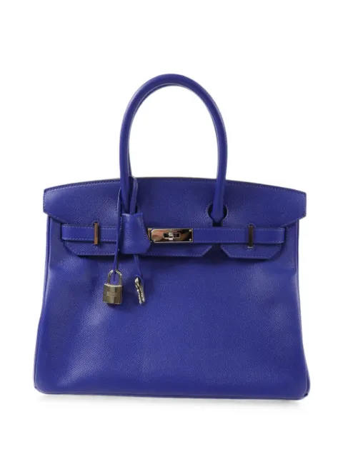 Hermès Pre-Owned 2018 30 Birkin tote bag Blue C7TPHW