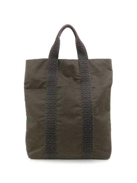 Hermès Pre-Owned Herline Cabas logo-print tote bag Grey NA
