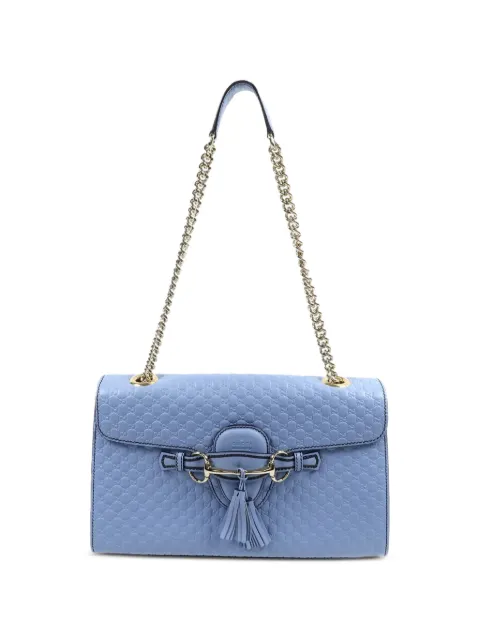 Gucci Pre-Owned medium Emily Horsebit-detail shoulder bag Blue 449635