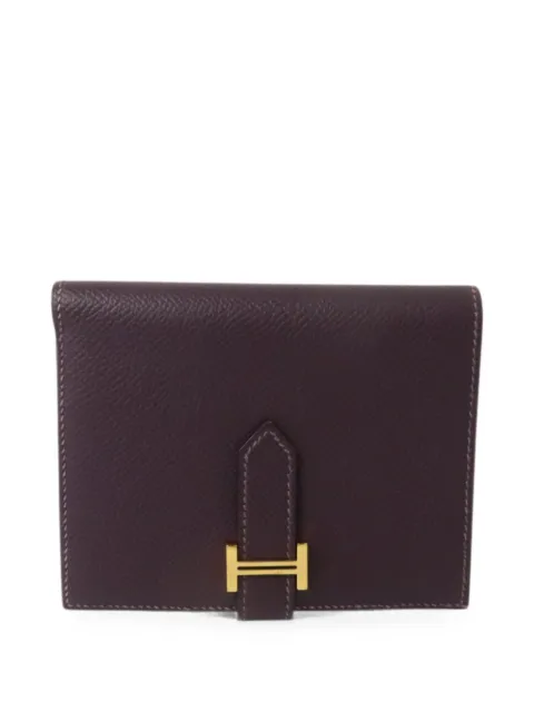 Hermès Pre-Owned Bearn leather wallet Purple D59P9GHW