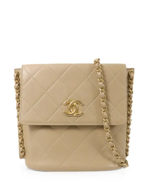 CHANEL Pre-Owned small CC quilted shoulder bag Neutrals AS2542
