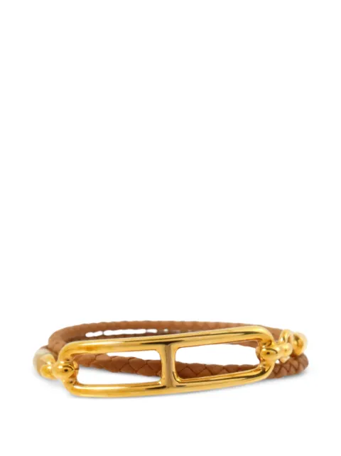 Hermès Pre-Owned Roulis braided-leather bracelet Brown LF0252