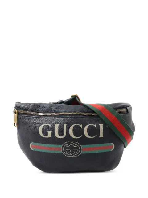 Gucci Pre-Owned GG Web-detail belt bag Black 530412