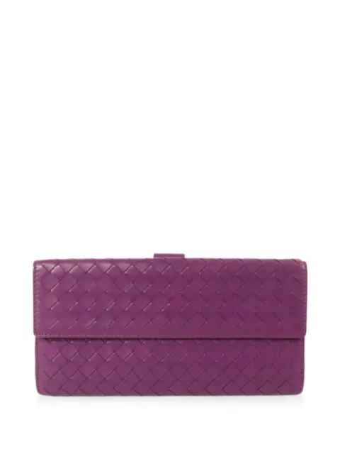 Bottega Veneta Pre-Owned Intrecciato leather wallet Purple 134075