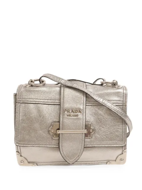 Prada Pre-Owned Cahier leather cross body bag Silver 1BD094