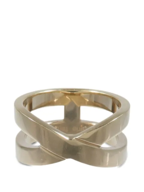 Hermès Pre-Owned criss-cross scarf ring Gold NA