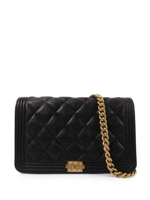 CHANEL Pre-Owned 2019 Boy quilted shoulder bag Black 27975135