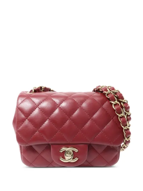 CHANEL Pre-Owned 17 Mini Classic shoulder bag Red A35200
