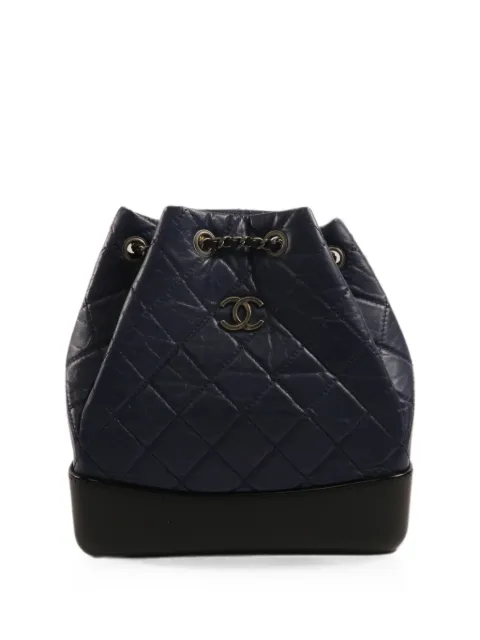 CHANEL Pre-Owned Gabrielle quilted backpack Blue A94485