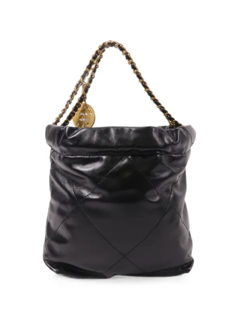 CHANEL Pre-Owned 22 Mini chain bucket bag Black AS3980